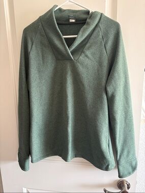 REI Green Cowl Neck Pullover Sweater